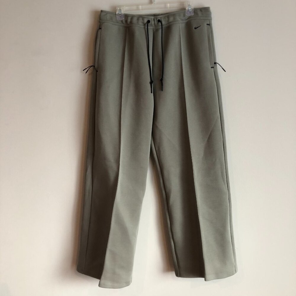 Nike HJ0695-320 Mens Large Tech Fleece Wide Leg Pants Light Army